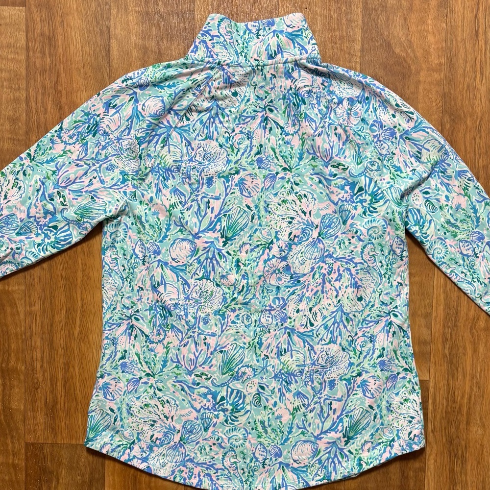 Lilly Pulitzer Skipper Popover Surf Blue Soleil It On Me Size M - Picture 5 of 16